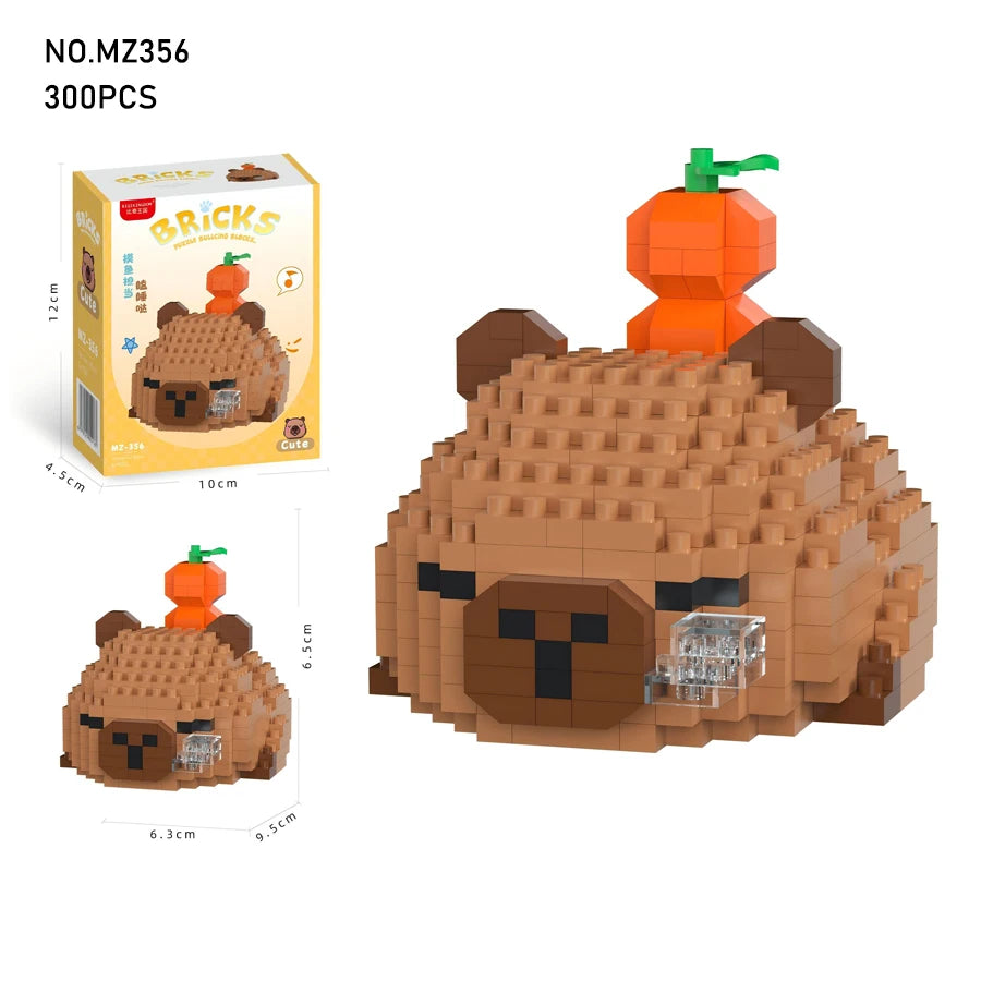 Cute Capybara Building Block Set