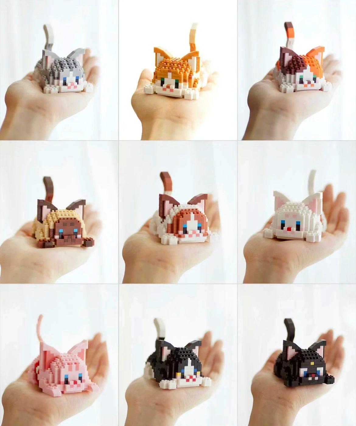 Cartoon Cat Building Block Set