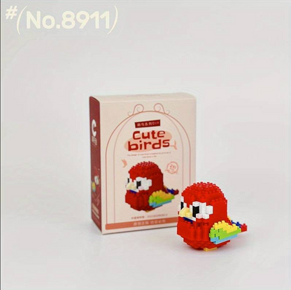 Colorful Parrots Building Block Set