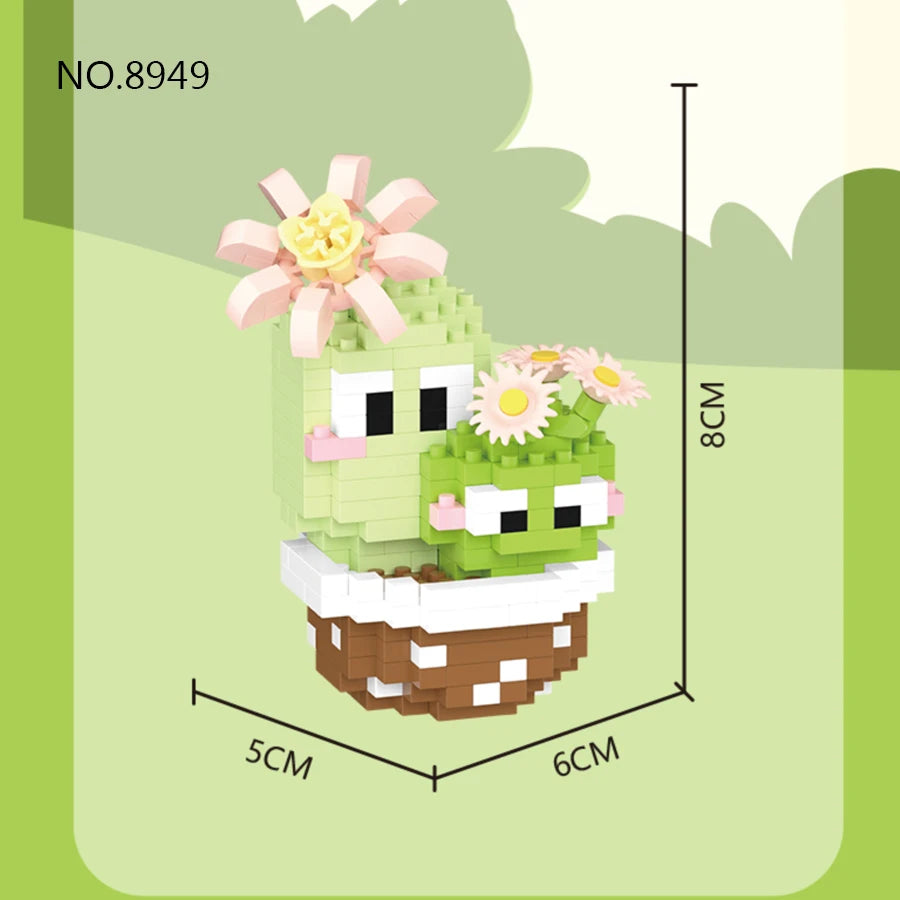 Cheerful Cactus Micro Block Set