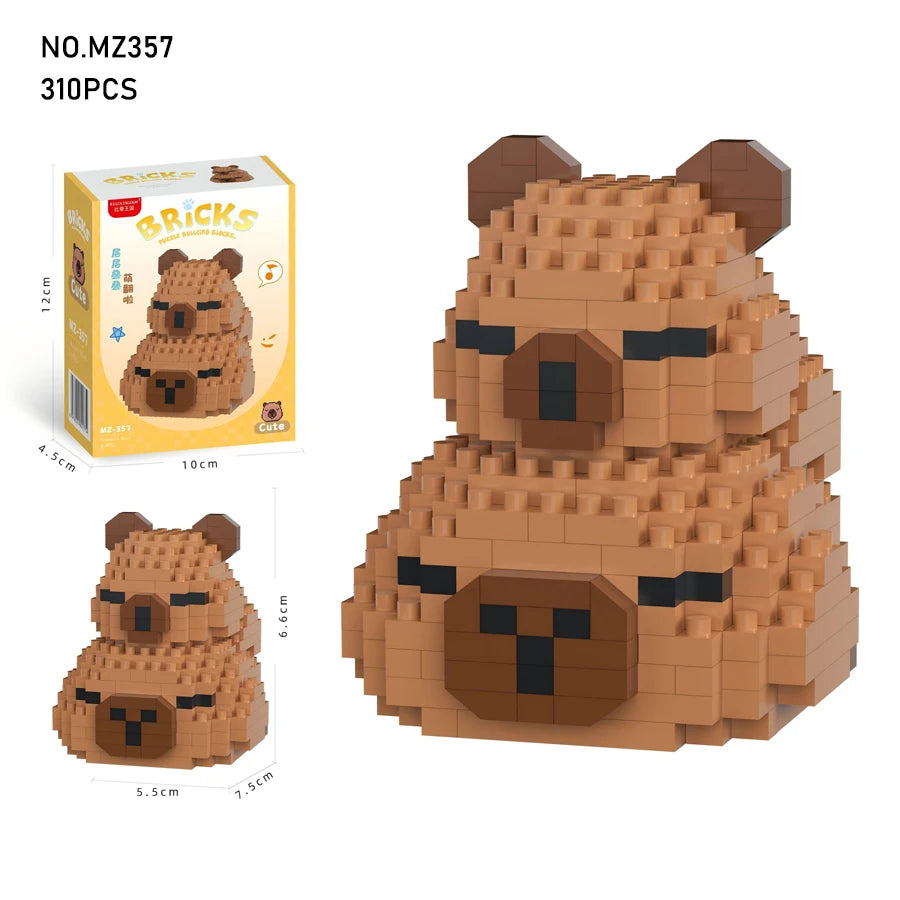 Cute Capybara Building Block Set