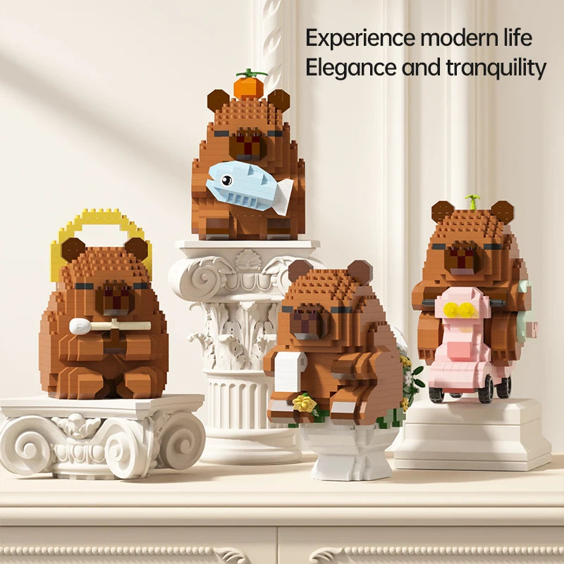 Happy Capybara Building Block Sets