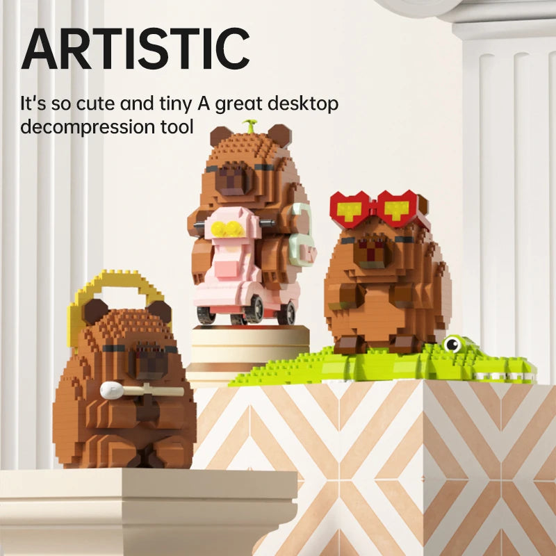 Happy Capybara Building Block Sets
