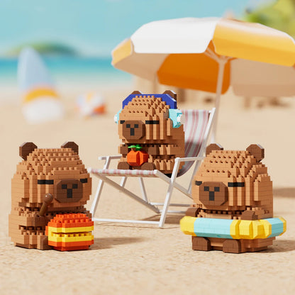 Cute Capybara Building Block Set