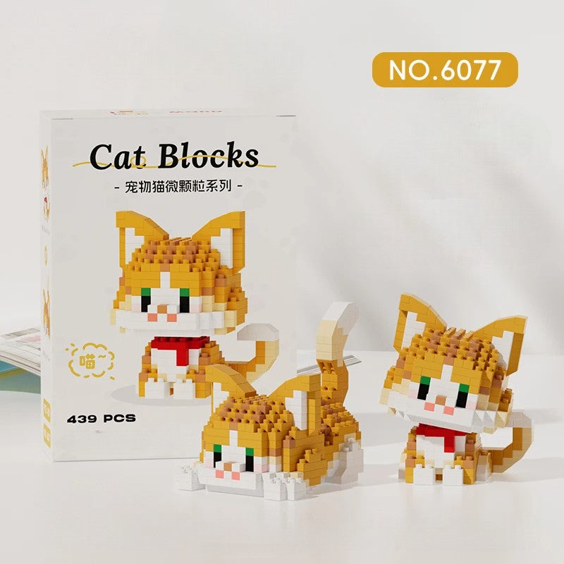 Cartoon Cat Building Block Set