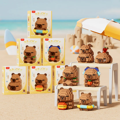 Cute Capybara Building Block Set