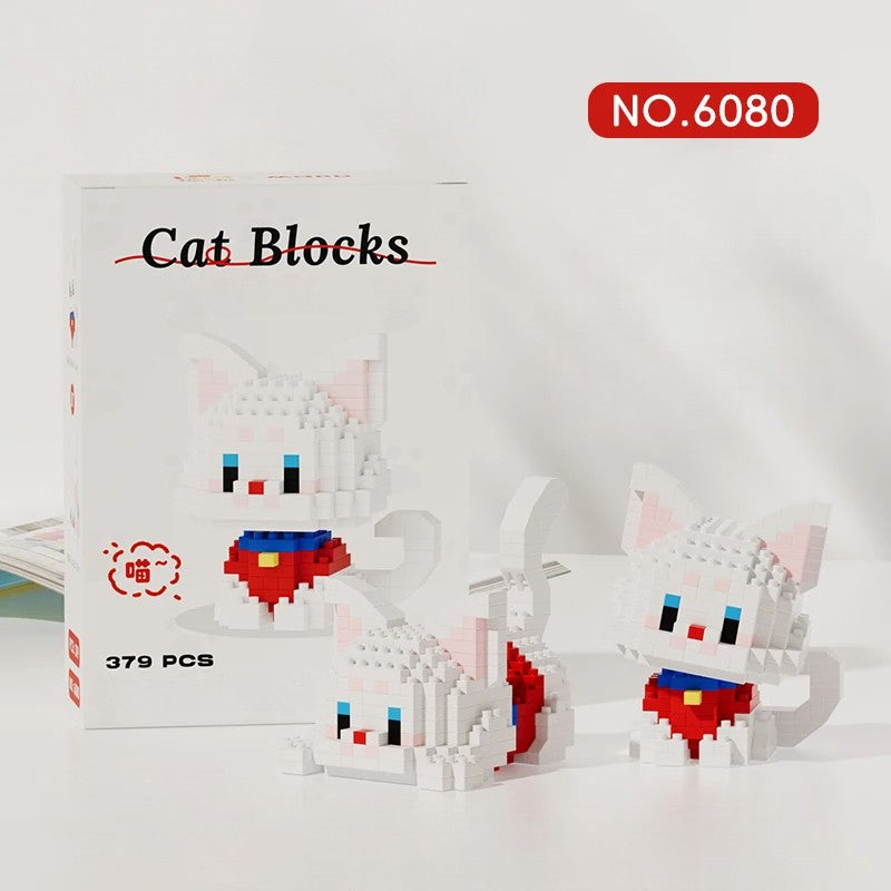 Cartoon Cat Building Block Set
