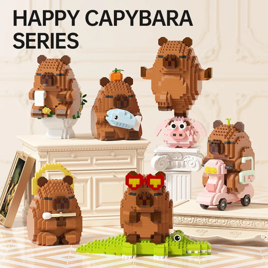 Happy Capybara Building Block Sets