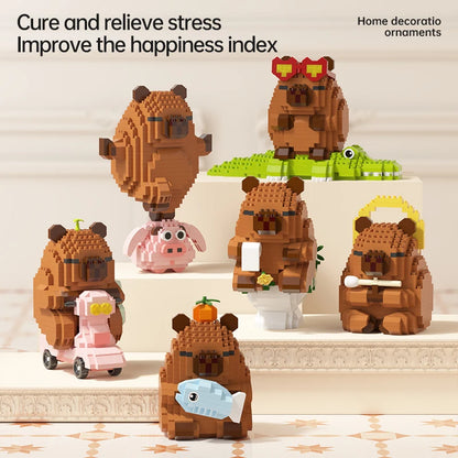 Happy Capybara Building Block Sets