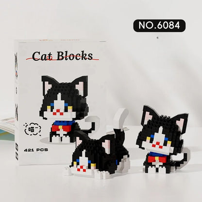 Cartoon Cat Building Block Set
