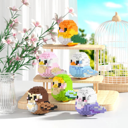 Colorful Parrots Building Block Set