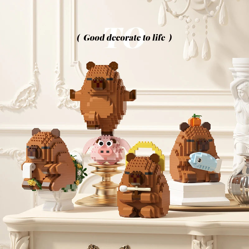 Happy Capybara Building Block Sets