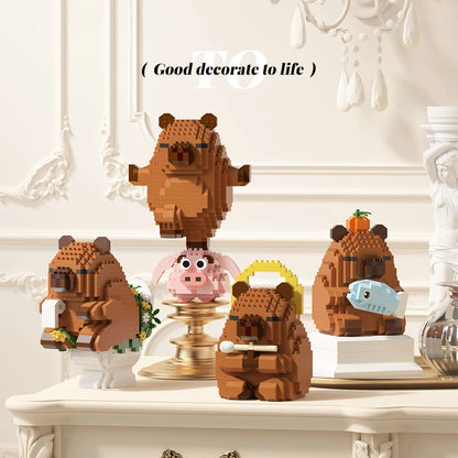 Happy Capybara Building Block Sets