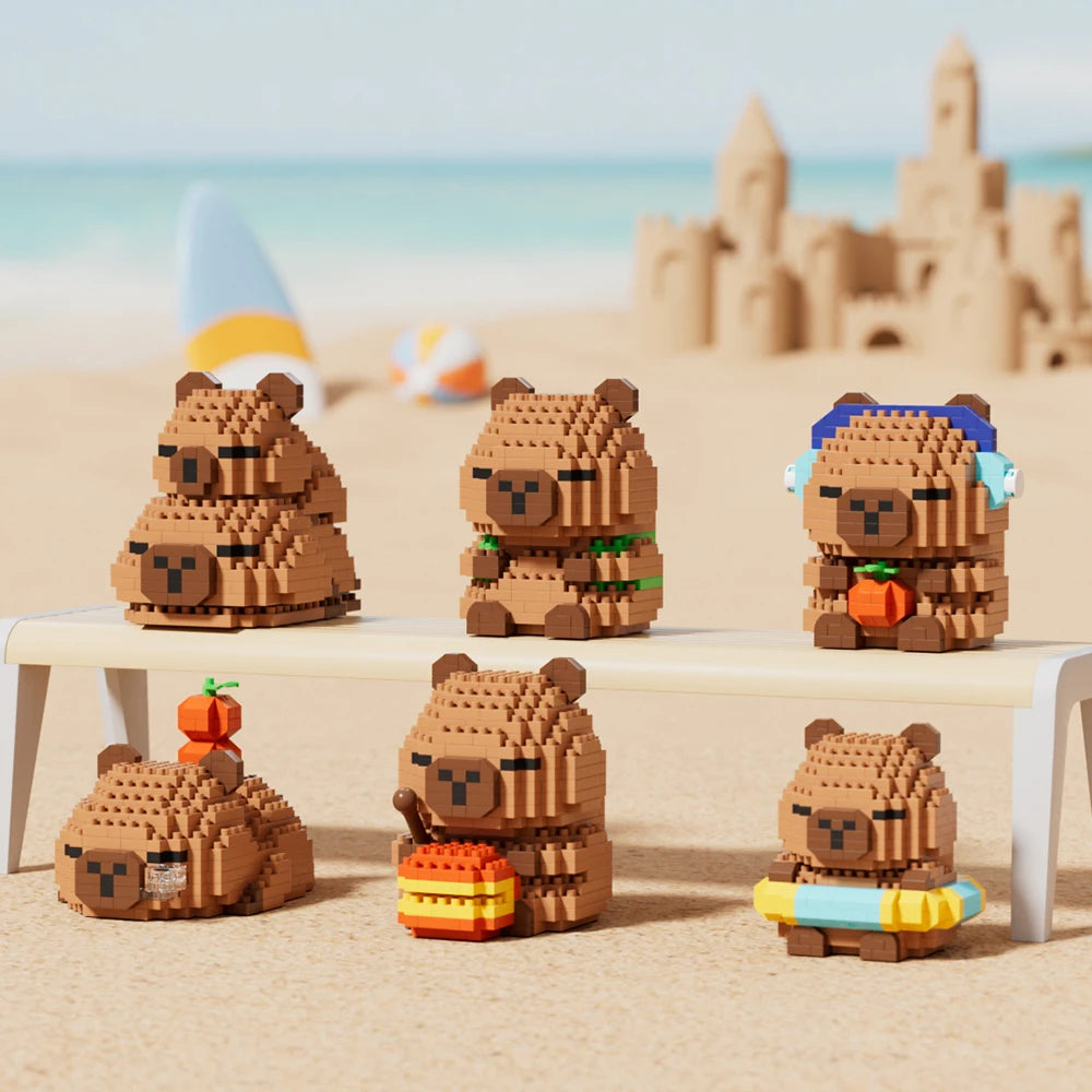 Cute Capybara Building Block Set