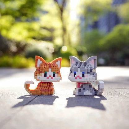 Cartoon Cat Building Block Set