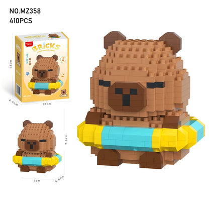 Cute Capybara Building Block Set