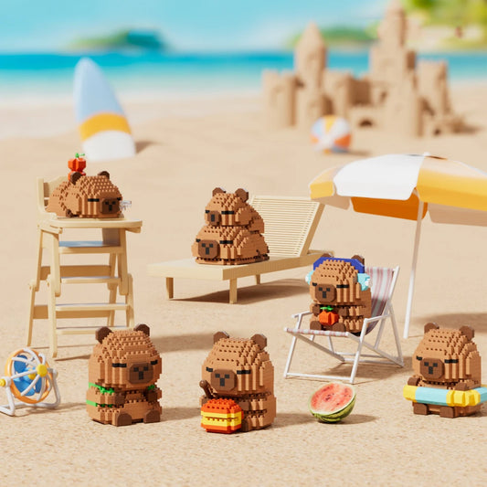 Cute Capybara Building Block Set
