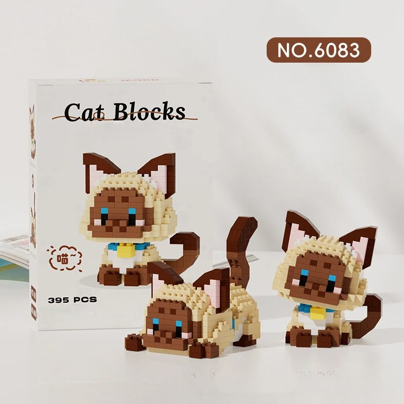 Cartoon Cat Building Block Set